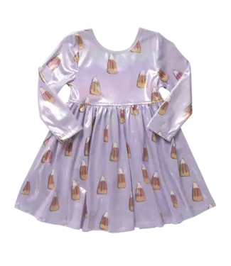 Pink Chicken Lavender Candy Corn Lame Steph Dress