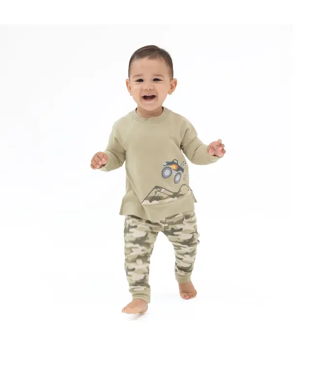 Camo French Terry - Drop Sleeve Sweatshirt