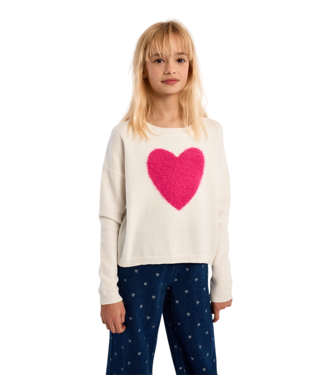 Off White Heart Sweater
