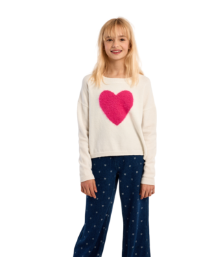 Molly Bracken Off White Heart Sweater