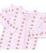 Football Bow Stripe - 2 Way Ruffle Sleeve Zipper Footie
