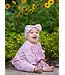 Loretta Long Sleeve Floral Smocked Ruffle Leg Romper