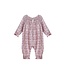 Loretta Long Sleeve Floral Smocked Ruffle Leg Romper