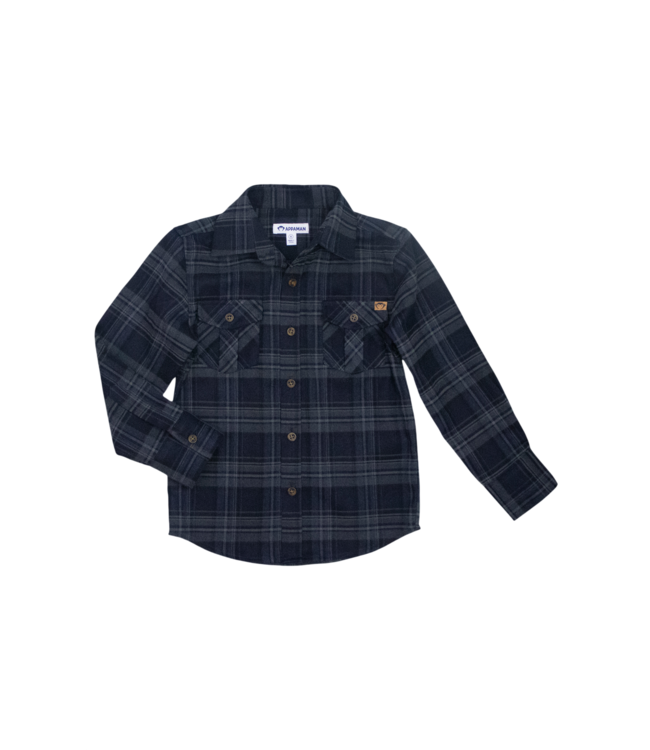 Dark Navy Plaid Flannel Shirt