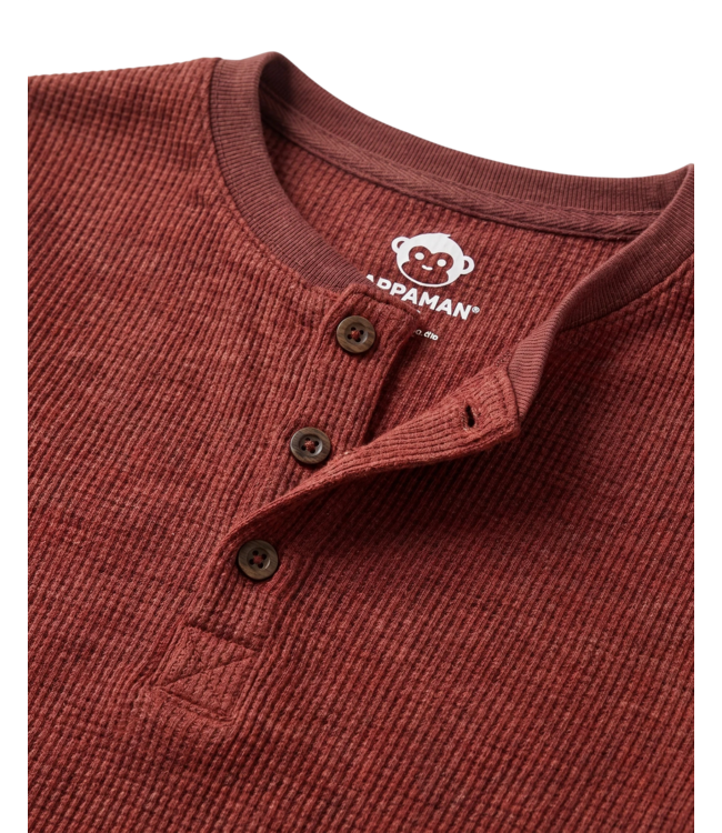 Tomato Thermal Henley Shirt