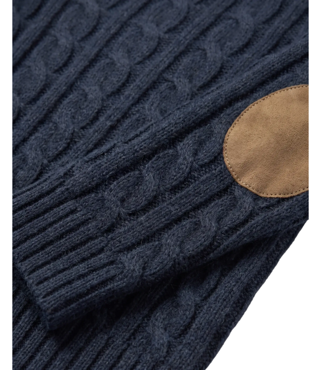 Navy Blue Fisherman Sweater