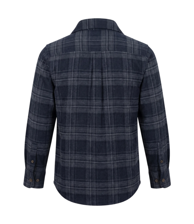 Dark Navy Plaid Flannel Shirt