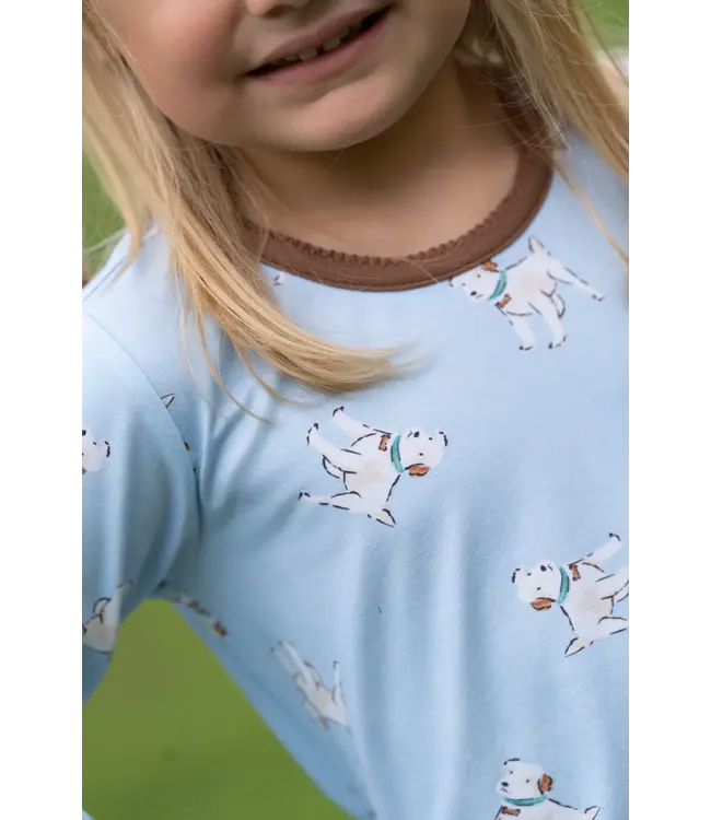 Mary Chase Long Sleeve Bluebell Pups Dress