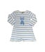 Luigi Blue/White Stripe Ballet Shoes A-Line Dress