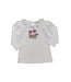 Luigi White Ruffle Neck Top with Dachshund and Hearts