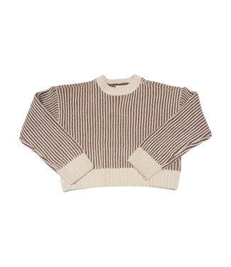 Design History Tan/Beige Stripe Sweater