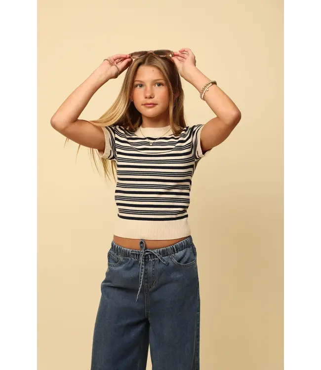 Vintage Denim Drawstring Soft Denim Pants