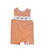 Anavini Orange Gingham Turkey Short Jon Jon
