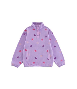 calonie Purple Heart Embroidered Pull Over Fleece