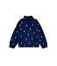calonie Navy Lightning Bolt Embroidered Pull Over Fleece