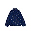 Navy Lightning Bolt Embroidered Pull Over Fleece