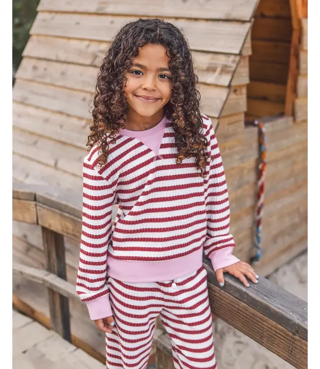 Mystic Maroon Scout Stripe Top