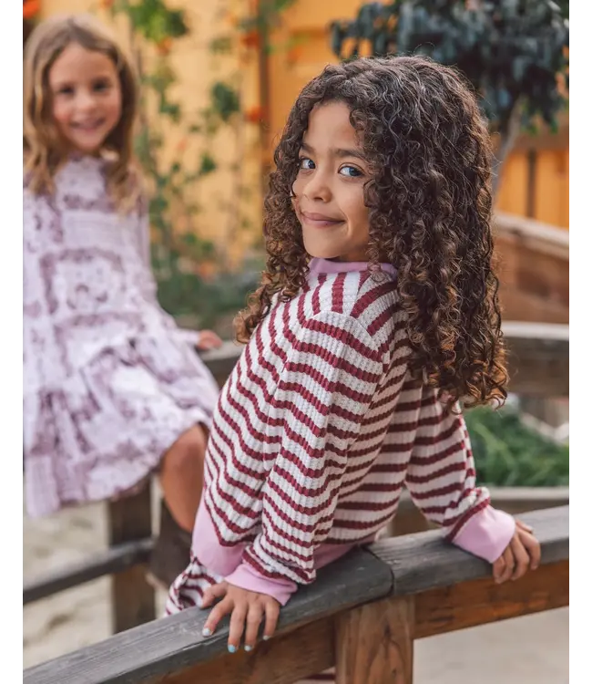 Mystic Maroon Scout Stripe Top