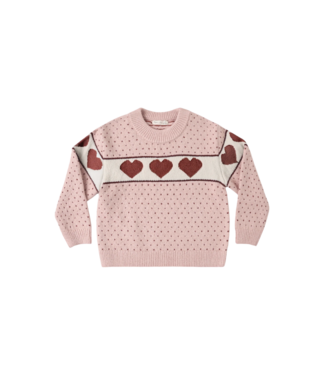 Rylee & Cru Blush Reagan Hearts Sweater