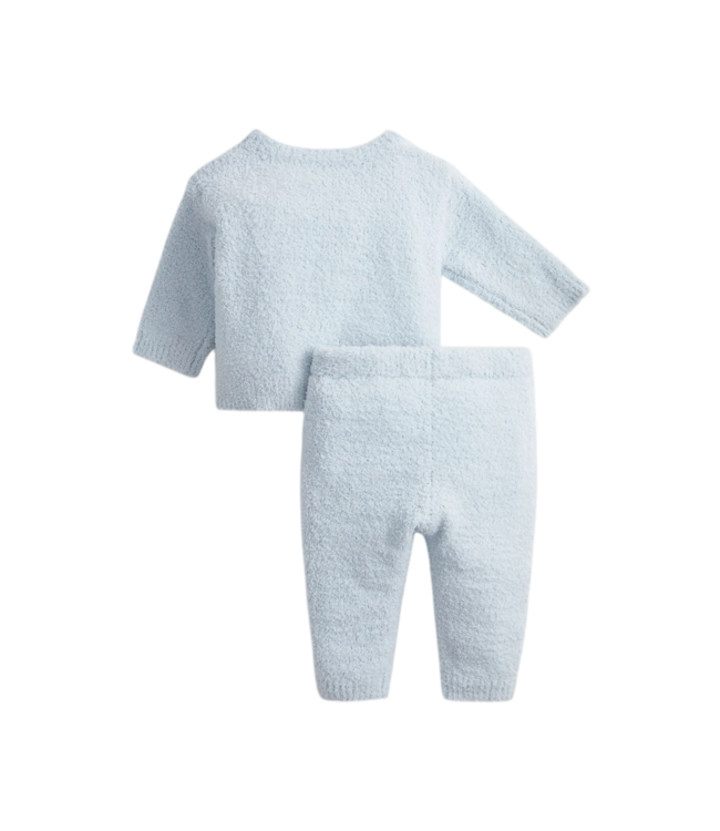 Baby Chenille Blue Sheep Magnetic Sweater Set