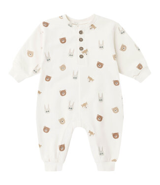Quincy Mae Critters Relaxed Fleece Jumpsuit