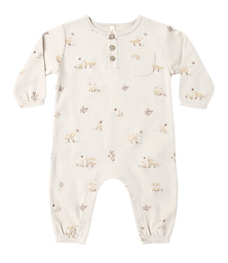 Quincy Mae Fox Land L/S Pocket Jumpsuit
