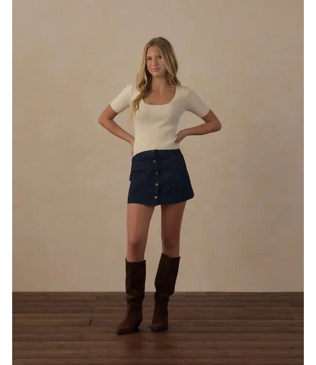 Dark Indigo Denver Mini Skirt