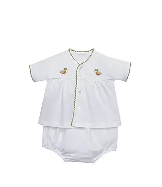 Baby Sen White Brennan Unisex Diaper Set - Ducks