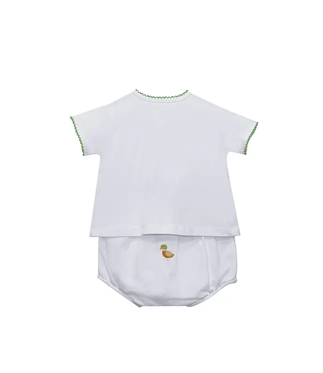 White Brennan Unisex Diaper Set - Ducks