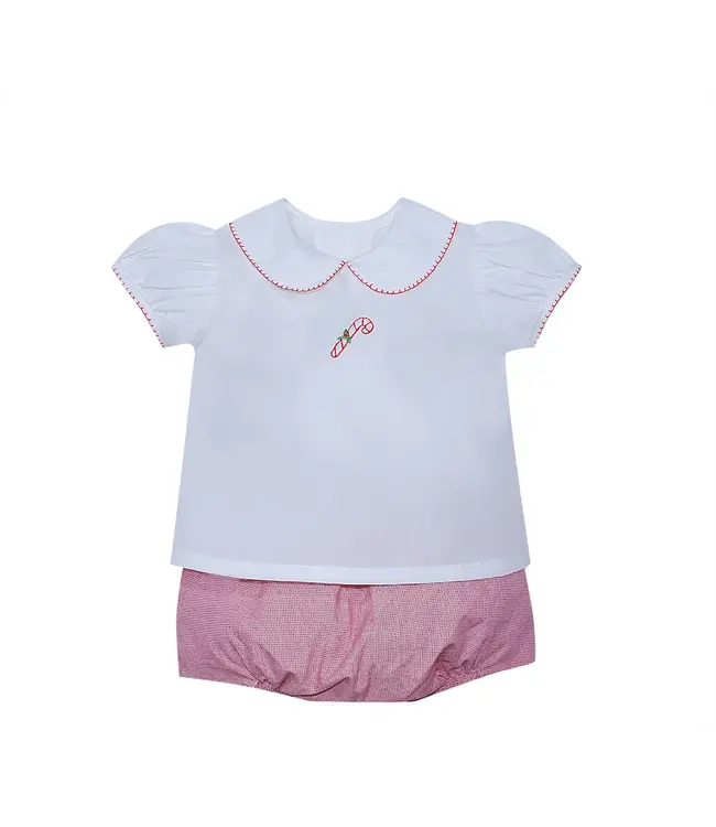 Red Candy Cane Bailey Diaper Set