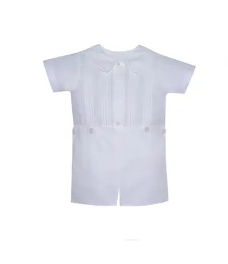 Baby Sen White Joseph Button Suit