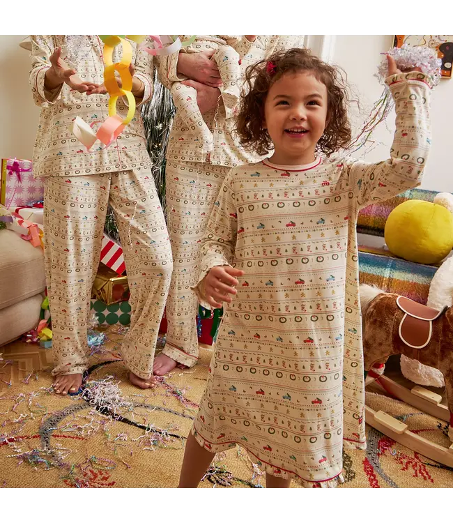 RightFit Traditional Christmas Magnetic Long Sleeve Nightgown