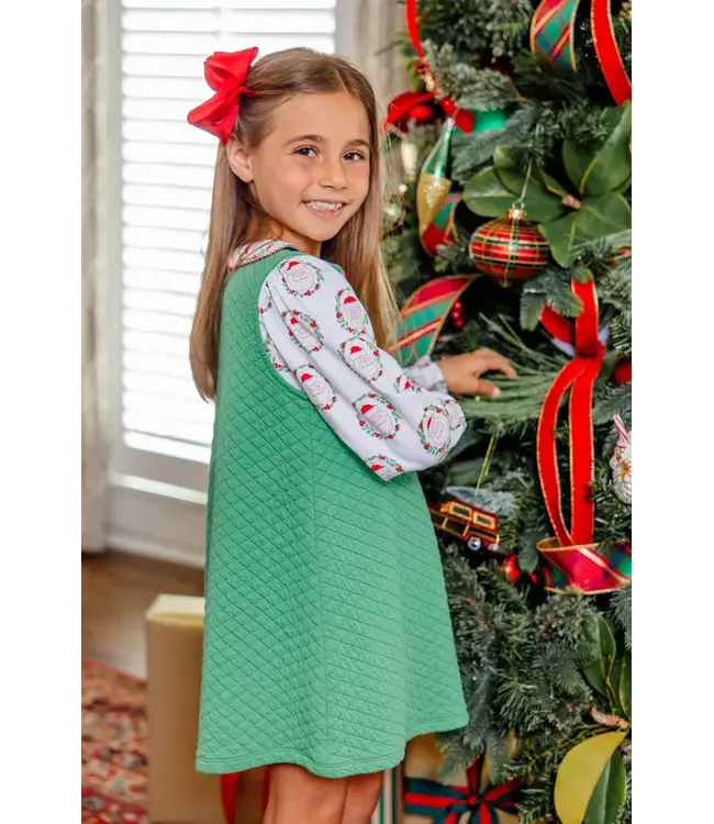 North Pole Portrait with Richmond Red Maude's Long Sleeve Peter Pan Collar Shirt