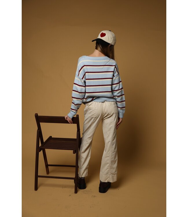 Blue Striped Sweater