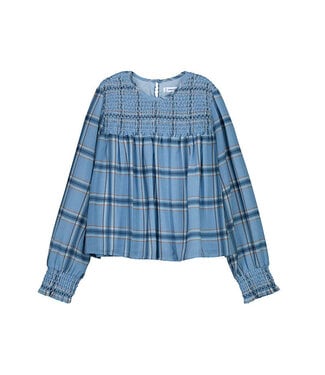 Mayoral Blue Plaid Blouse