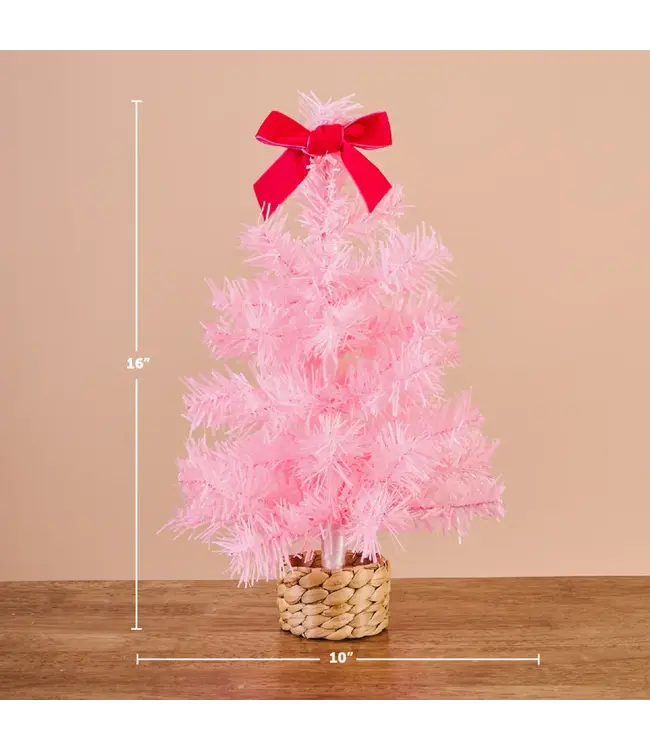 Pink Mini Artificial Christmas Tree