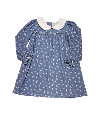 Sage and Lilly Dusty Blue Peter Pan Dress