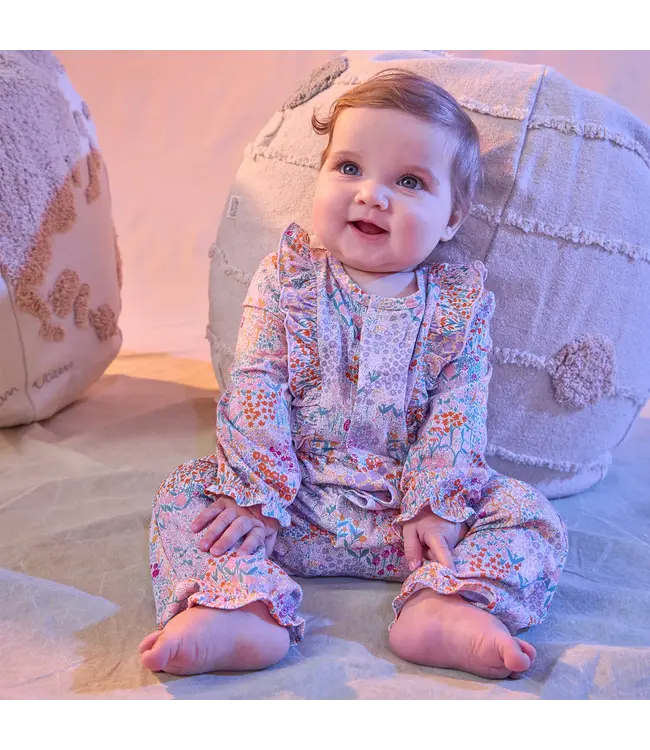 Arabella Modal Magnetic Ruffle Baby Romper
