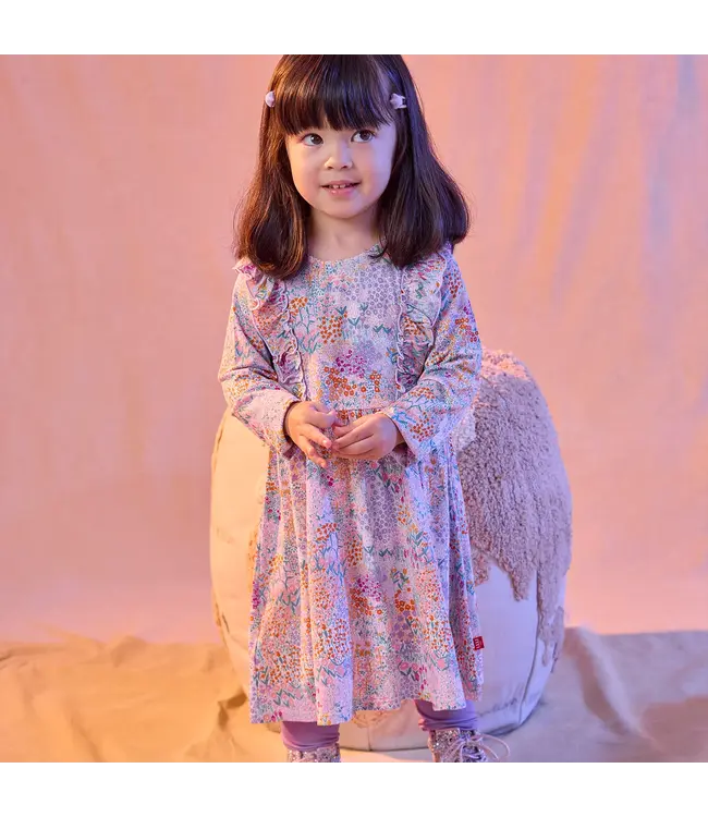 Arabella Modal Ruffle Long Sleeve Dress with Leggings