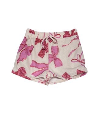 Cream/Pink Bow Shorts