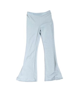 Sky Blue Terry Slit Hem Pant
