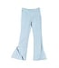 Sky Blue Terry Slit Hem Pant