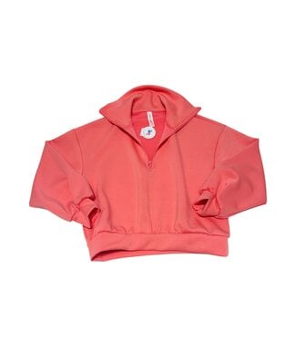 Pink Half Zip Knit Top