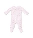 Marnie Rosebud Stripe - Smocked Peter Pan Snap Footie