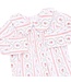 Marnie Rosebud Stripe - Smocked Peter Pan Snap Footie