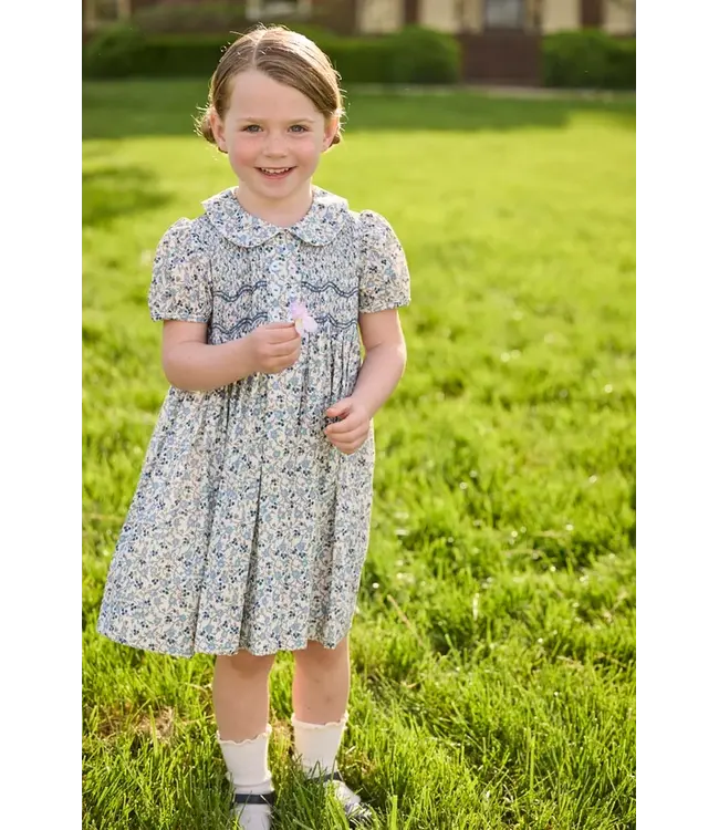 Wisteria Floral Smocked Bridget Dress