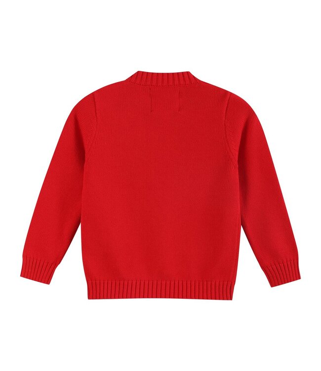 Red Christmas Tree Knit Cardigan