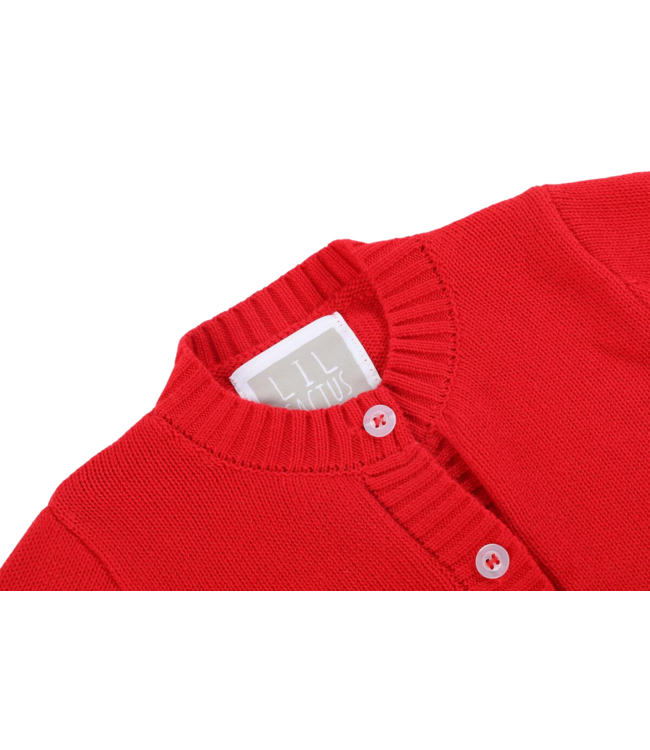 Red Christmas Tree Knit Cardigan