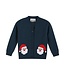 Navy Blue Christmas Santa Knit Cardigan