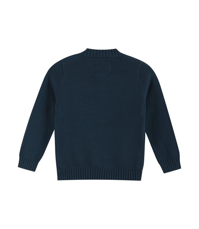 Navy Blue Christmas Santa Knit Cardigan